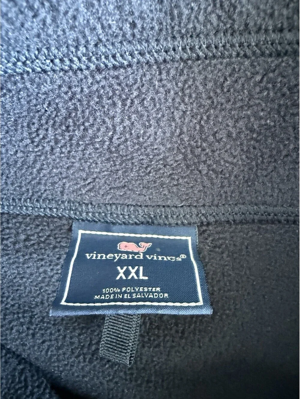 Vineyard Vines Harbor Fleece Vest Mens XXL Navy Blue Full Zip Preppy